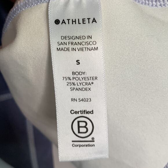 Athleta Shanti Crop Tank Top Multicolor Striped Sleeveless Pullover W-920 Sz S - Picture 3 of 6